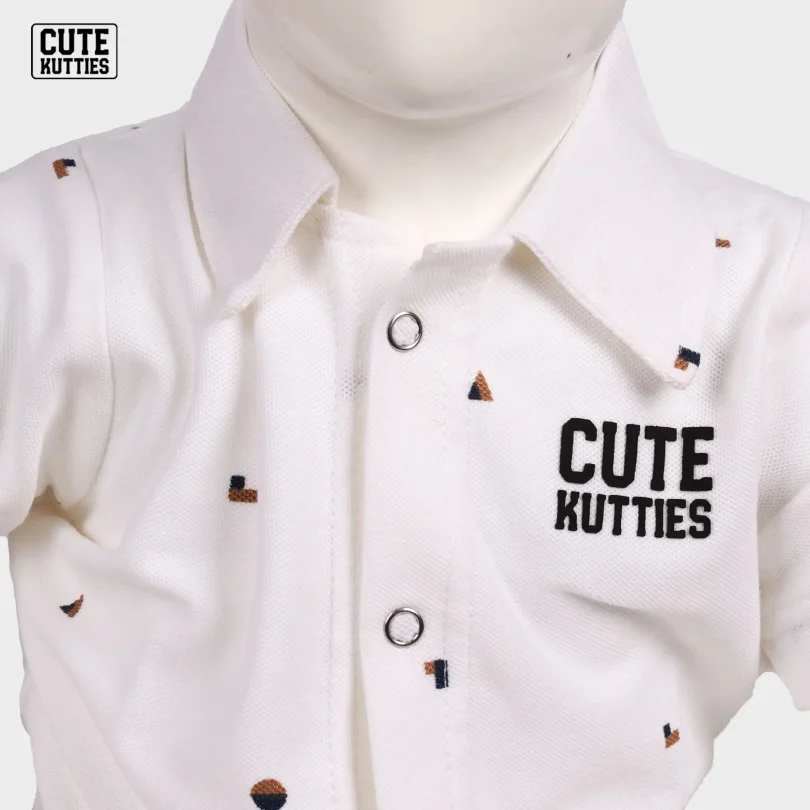 Venpa-Cute-Kutties-Boys-Airtex-White-Collar-Halfhand-logo