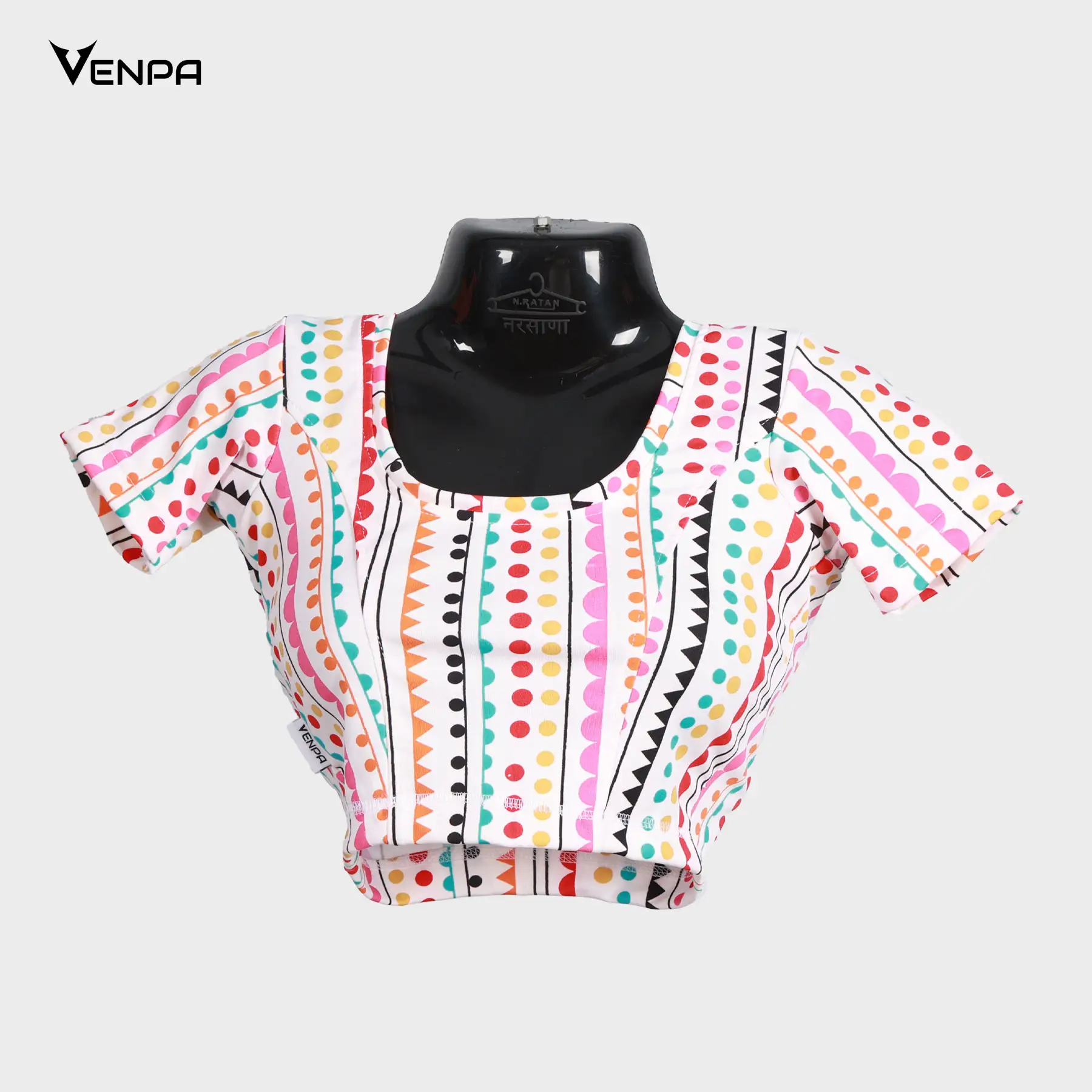 Venpa-Kitted-Blouse-Butta-Printed-front