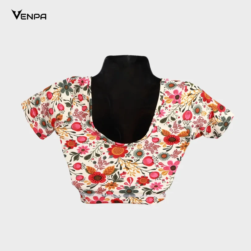 Venpa-Kitted-Blouse-Floral-Printed-Back