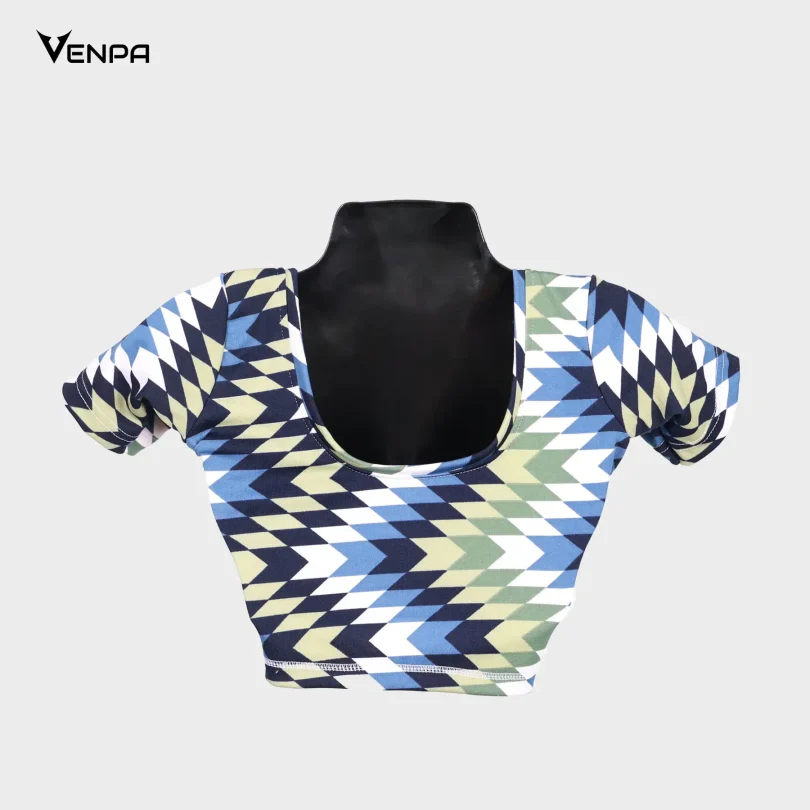 Venpa-Kitted-Blouse-Ikkat-Printed-Back