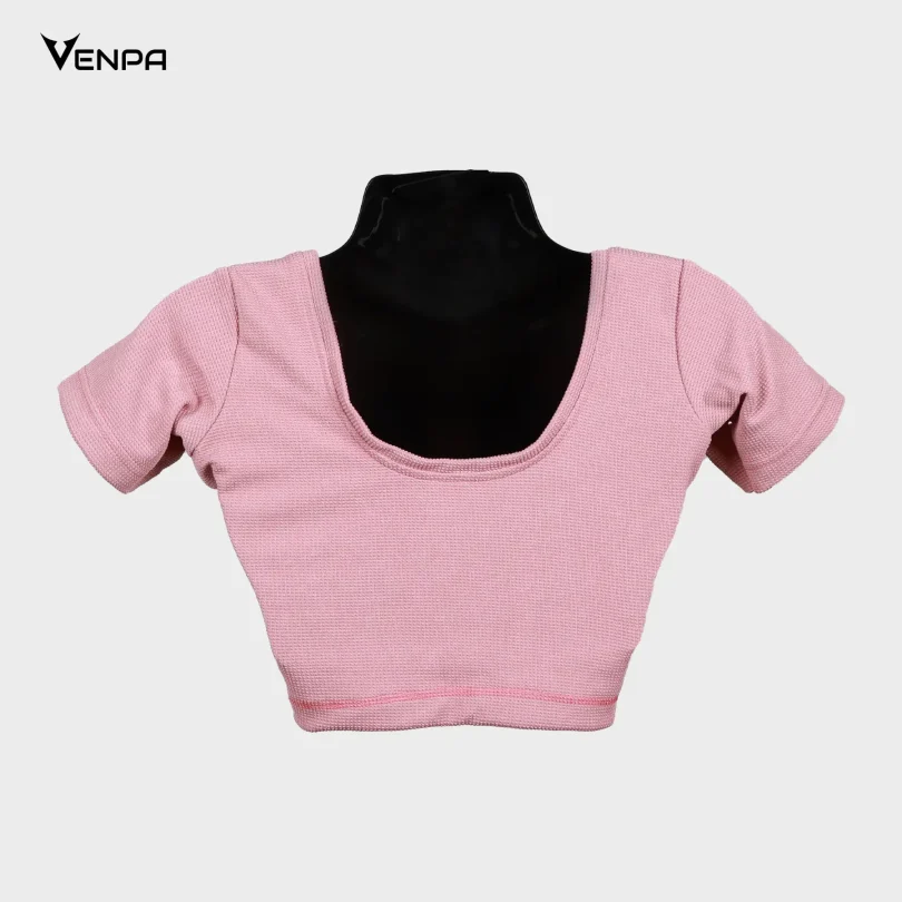 Venpa Kitted Blouse Onion Plain Back