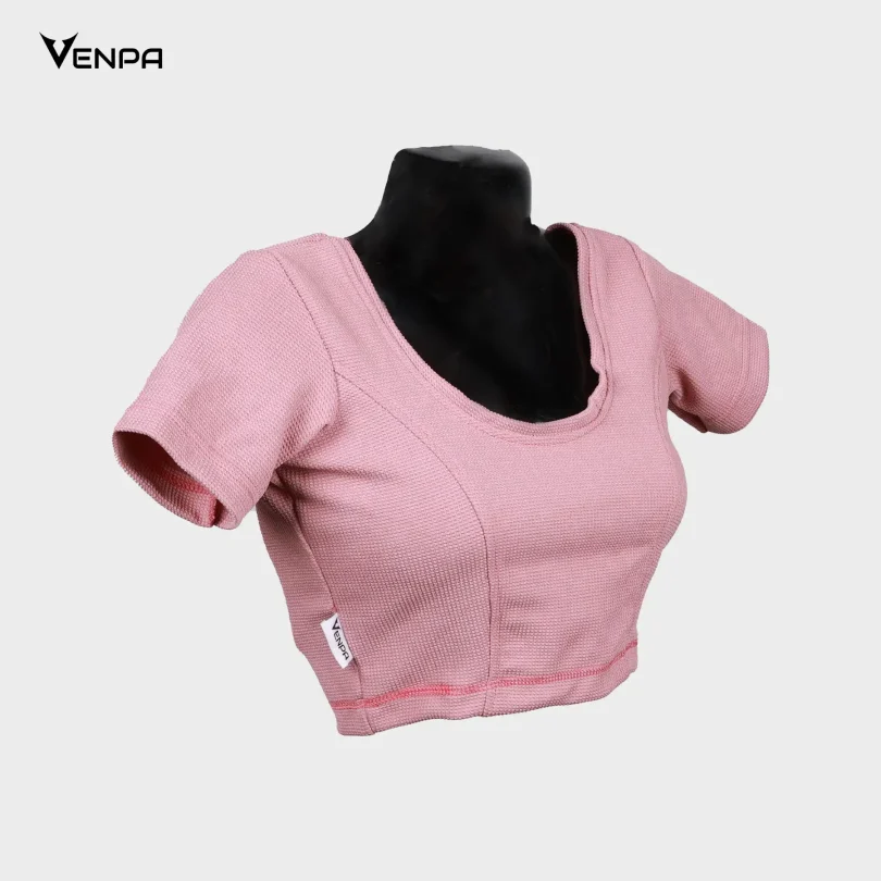 Venpa Kitted Blouse Onion Plain Side