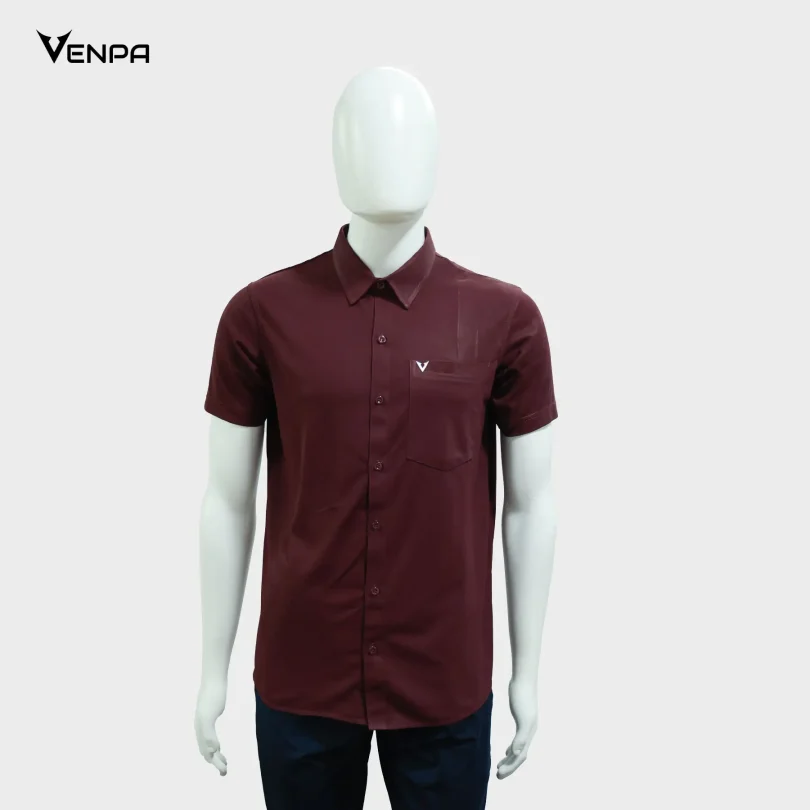 Venpa-Mens-Shirts-Meroon-Front