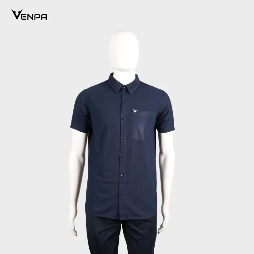 Venpa-Mens-Shirts-Navy-Blue-Front